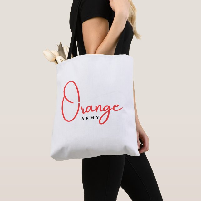 Bolso De Tela Ejército Naranja (Detalle)