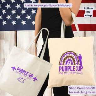 Bolso De Tela Ejército personalizado - Niño militar morado