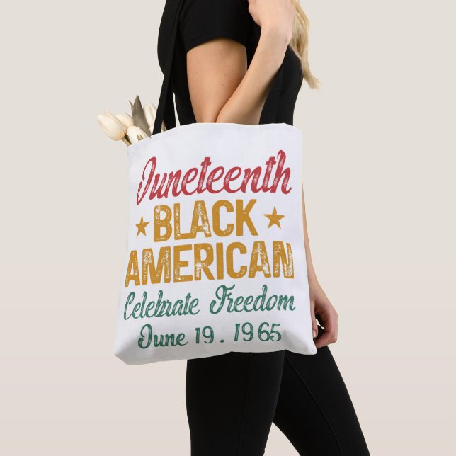 Bolso De Tela El 10 de junio los estadounidenses negros celebrar (Detalle)