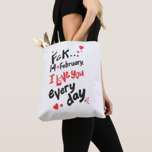 Bolso De Tela El 14 de febrero, te amo todos los días
