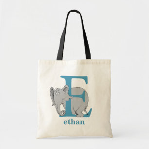Bolso De Tela El ABC de Dr. Seuss: Letra E - Azul   Agrega tu no