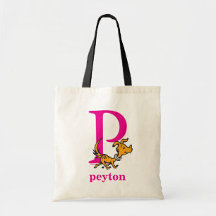 Bolso De Tela El ABC de Dr. Seuss: Letra P - Rosa   Agrega tu no
