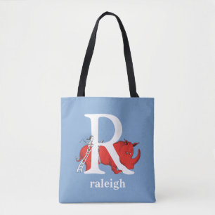 Bolso De Tela El ABC de Dr. Seuss: Letra R - Blanco   Agrega tu 