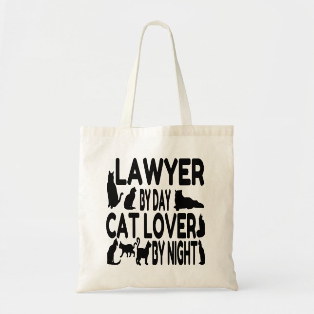 Bolso De Tela El abogado ama a los gatos (Frente)
