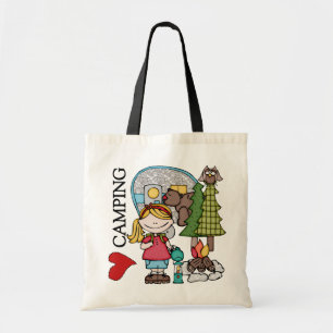 Bolso De Tela El acampar del amor del chica I del pelo rubio