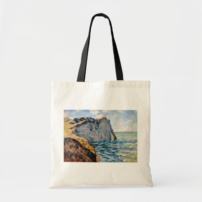 Bolso De Tela El acantilado de Aval, Monet (Frente)