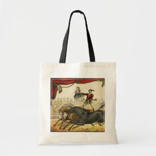 Bolso De Tela El Acta de Dos Caballos, Circus Performance, Circa
