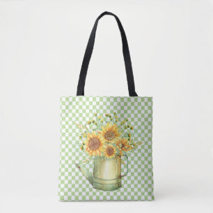 Bolso De Tela El agua del jardín puede ser girasol
