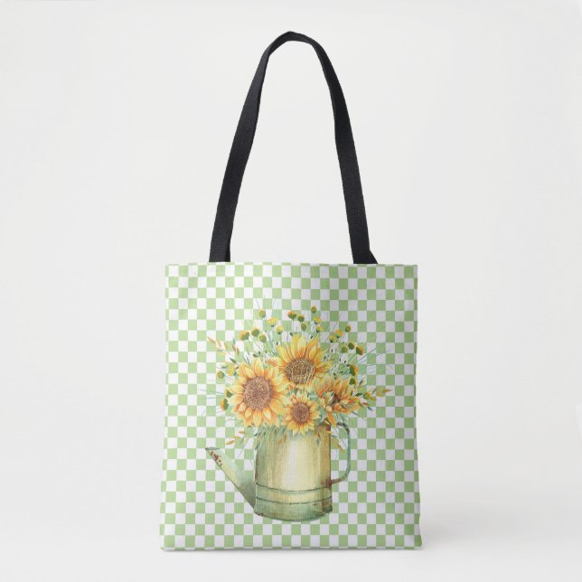 Bolso De Tela El agua del jardín puede ser girasol (Anverso)