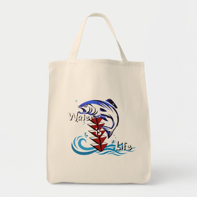 Bolso De Tela El Agua Es Vida (Frente)