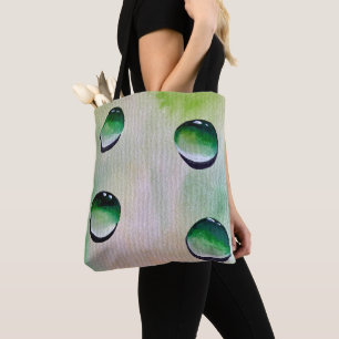 Bolso De Tela El agua verde cae sobre el arte