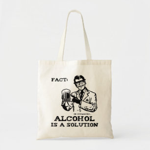 Bolso De Tela El alcohol es una solución en la química retra