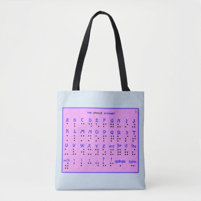 Bolso De Tela El alfabeto de Braille (Anverso)