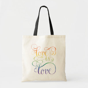 Bolso De Tela El amor arcoiris es amor