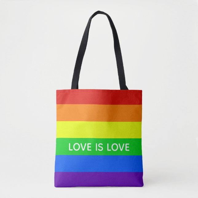 Bolso De Tela El amor arcoiris es amor (Anverso)