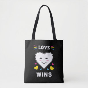 Bolso De Tela El amor cardíaco gana el orgullo pansexual LGBTQ