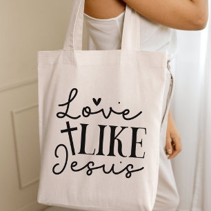 Bolso De Tela El amor como Jesús la fe cristiana gráfica