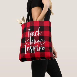 Bolso De Tela El amor de enseñanza inspira a los búfalos rojos y