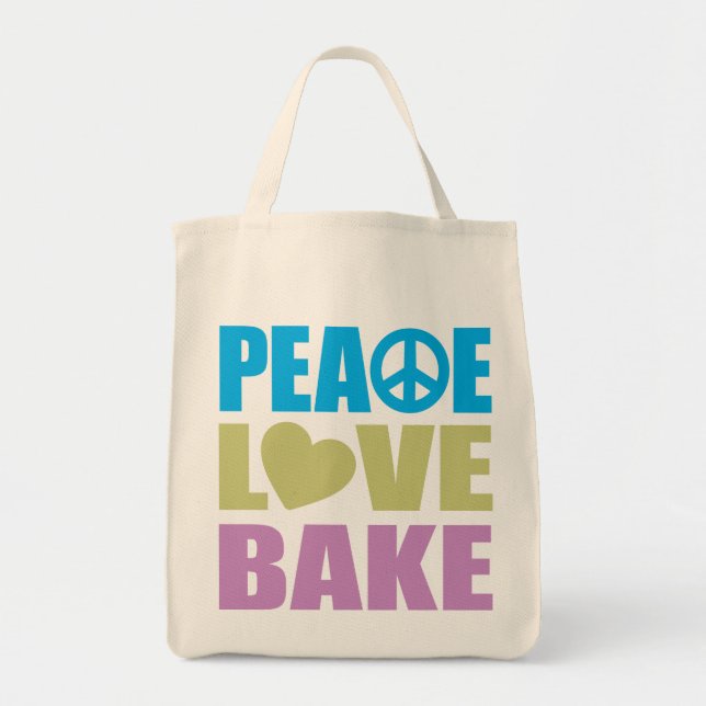 Bolso De Tela El amor de la paz cuece (Frente)
