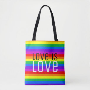 Bolso De Tela El amor es amor, arcoiris