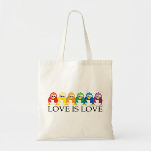 Bolso De Tela El amor es amor: Pingüinos