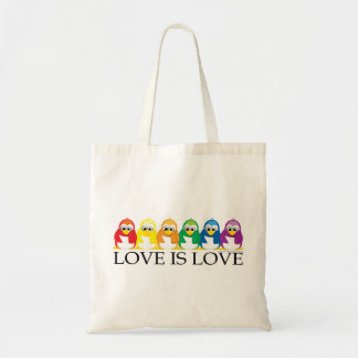 Bolso De Tela El amor es amor: Pingüinos