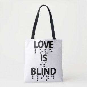 Bolso De Tela El amor es ciego en Braille