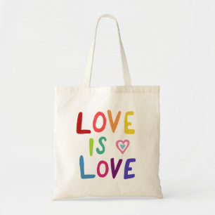 BOLSO DE TELA EL AMOR ES EL AMOR DEL ORGULLO HECHO A MANO Y COLO