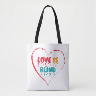 Bolso De Tela El amor es el corazón ciego de Braille