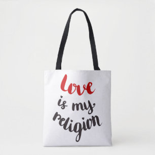Bolso De Tela El amor es mi religión