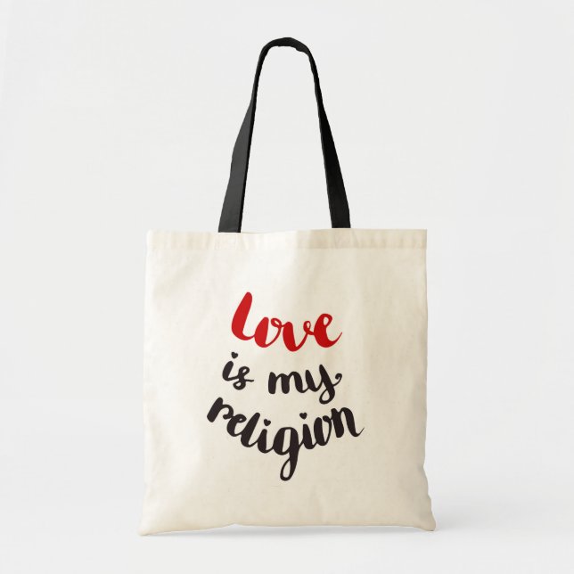 Bolso De Tela El amor es mi religión (Frente)