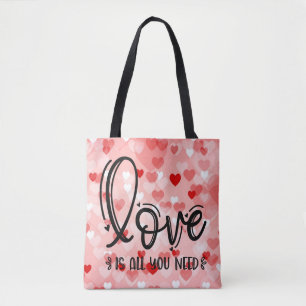 Bolso De Tela El amor es todo lo que necesitas-76756