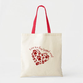 Bolso De Tela El amor es una palabra legged cuatro