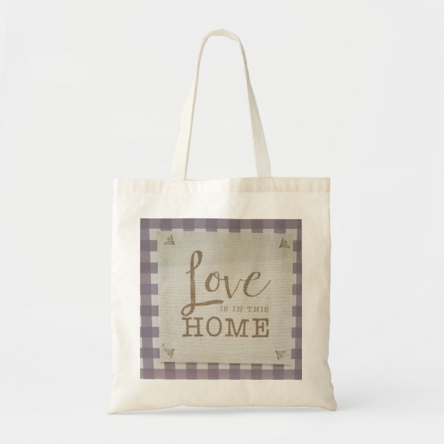 Bolso De Tela el amor está en casa (Frente)