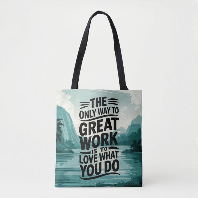 Bolso De Tela El amor está en el trabajo (Anverso)