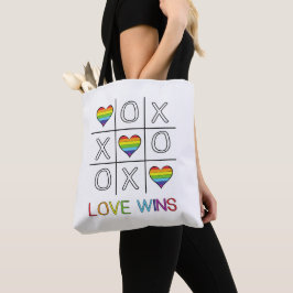 Bolso De Tela El amor gana el arco iris el corazón del orgullo g