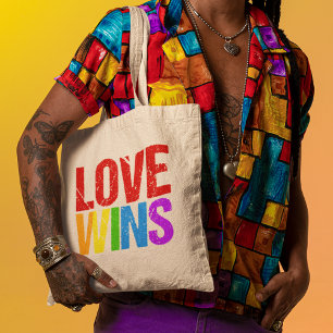 Bolso De Tela El amor gana el orgullo gay arcoiris