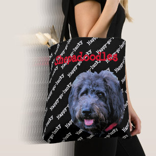 Bolso De Tela El amor incondicional de Shepadoddle Feliz-go-luck
