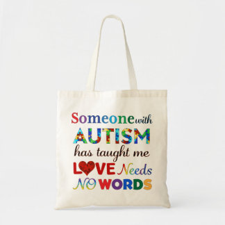 BOLSO DE TELA EL AMOR NO NECESITA AUTISMO DE PALABRAS