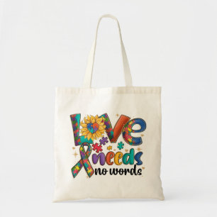 Bolso De Tela El amor no necesita palabras - Conciencia del auti