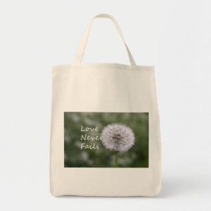 Bolso De Tela El amor nunca falla Dandelion1 Corintios 13