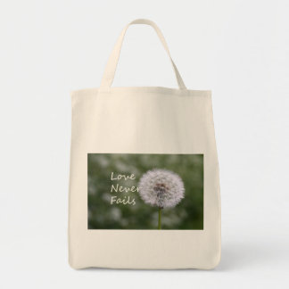 Bolso De Tela El amor nunca falla Dandelion1 Corintios 13