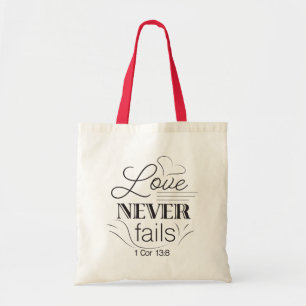 Bolso De Tela El amor nunca falla el tote