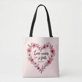 Bolso De Tela El amor nunca falla el Tote