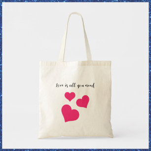 Bolso De Tela El Amor Rosa Es Todo Lo Que Necesitas De Los Coraz
