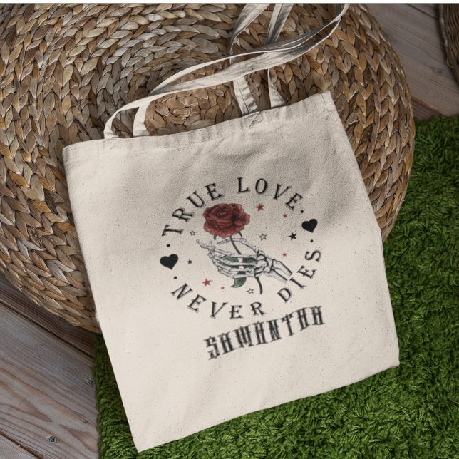Bolso De Tela El amor verdadero nunca muere Valentine Skeleton M (Subido por el creador)