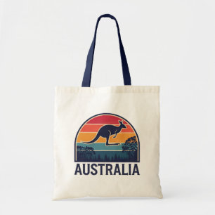 Bolso De Tela El animal retro australiano del atardecer salta al