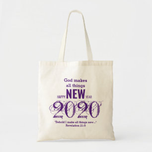 Bolso De Tela El año 2020, DIOS HACE TODAS LAS COSAS NUEVAS
