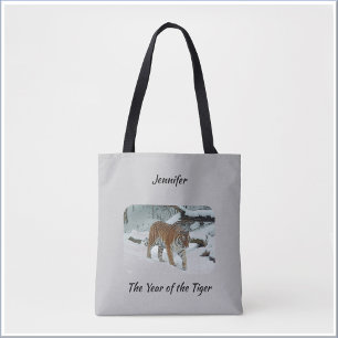 Bolso De Tela El año de la astrología china del tigre