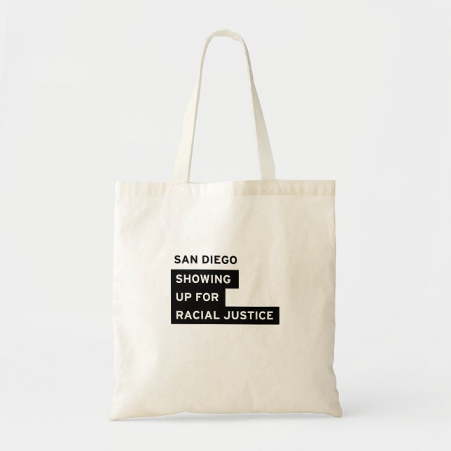 Bolso De Tela El aparecer para el tote racial del presupuesto (Frente)